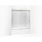 Kohler Levity(R) Sliding Bath Door, 62" H X 56-5/8 - 59-5/8" W, With 1/4" Thick Crystal Clear Glass And Blade Handles 706000-L-ABV - alternate 1